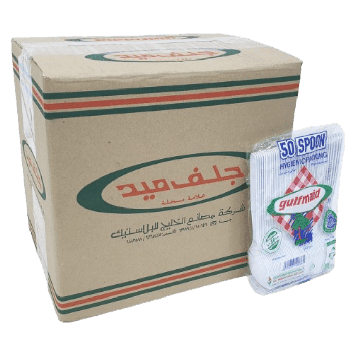 ملاعق بلاستيكية من جلف ميد، علبة كبيرة تحتوي على 1000 قطعة