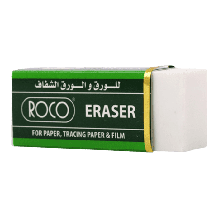 ممحاة بلاستيكية بيضاء سادة من روكو