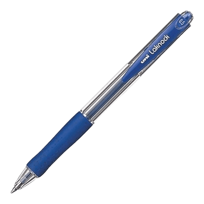 قلم Uniball Laknock قابل للسحب أزرق SN100F-BE 0.7 مم.