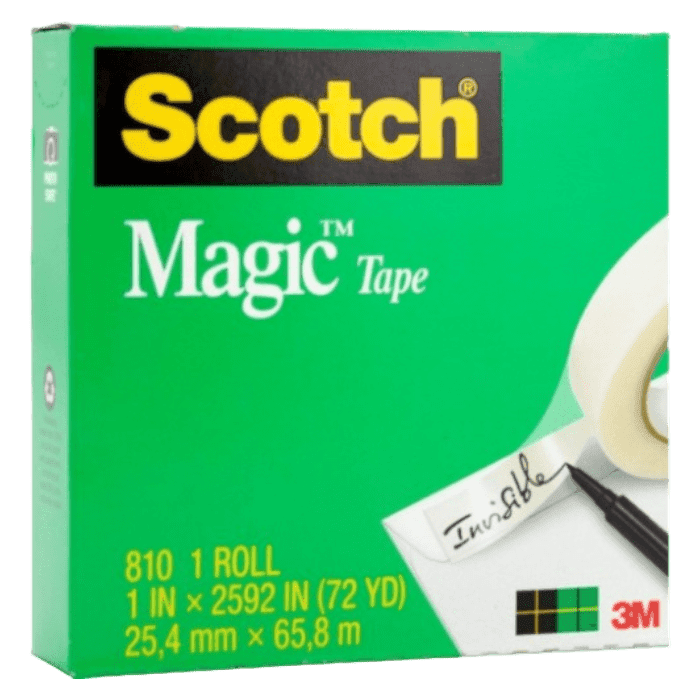 شريط لاصق سحري 3M سكوتش 810 شفاف 1 × 2592 بوصة