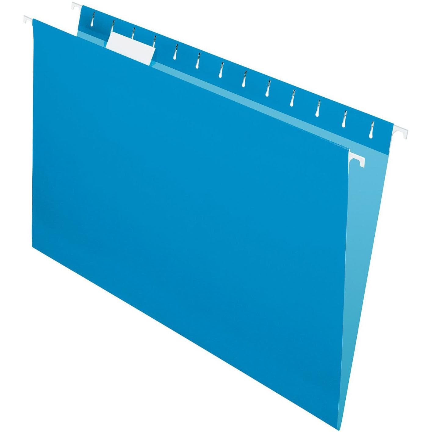 ملف معلق Pendaflex بحجم قانوني A4 Foolscap 1/5 قطع علامة تبويب أزرق مجموعة من 25 قطعة.